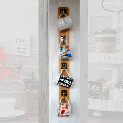 Vertical Mug Rack Rae Dunn Mug Holder Big Mugs Holder Been There Mug Rack Coffee Lover Gift Space Saver Mug Holder MakerPlace by Michaels